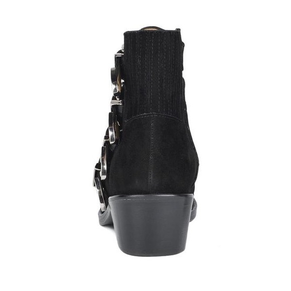 TOGA Pulla - Western Suede Buckled Boots in Black - Picture 3 of 11